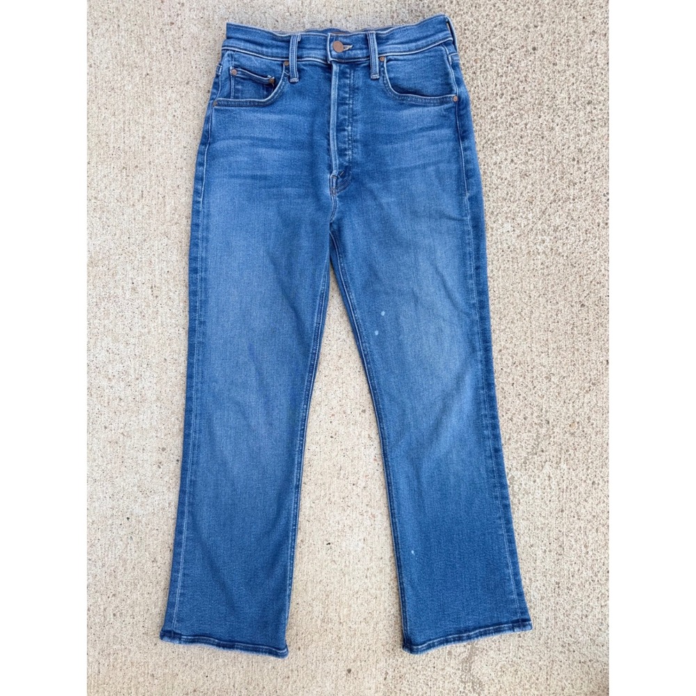 MOTHER Jeans The Tripper Ankle Work Hard Play Hard Denim Sz 26 *BLEACH STAINED*